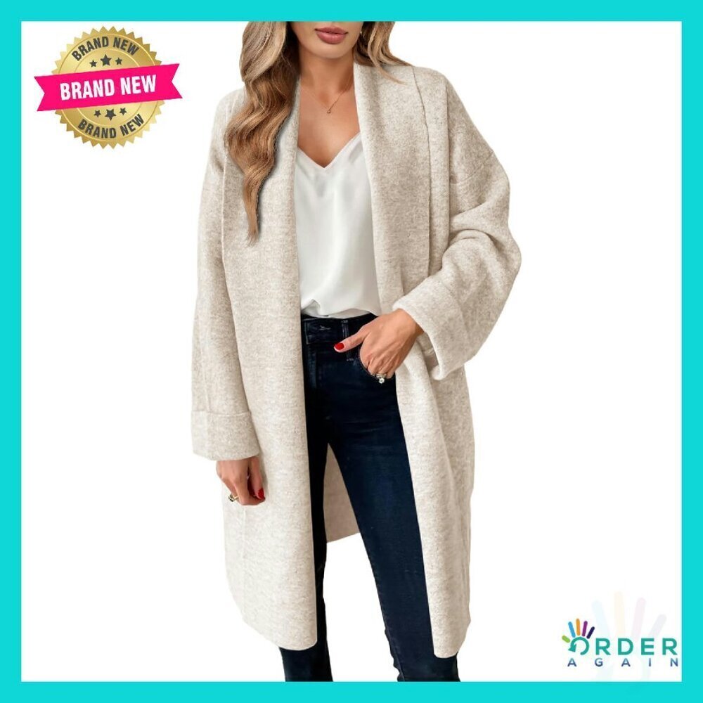 Oversized Chunky Knit Cardigan Slouchy Coatigan Jacket Fall Winter Trendy